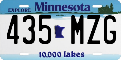MN license plate 435MZG