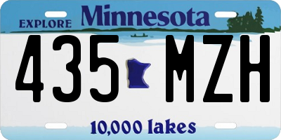 MN license plate 435MZH
