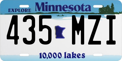 MN license plate 435MZI