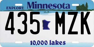 MN license plate 435MZK