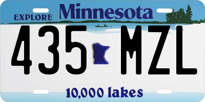 MN license plate 435MZL