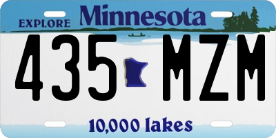 MN license plate 435MZM