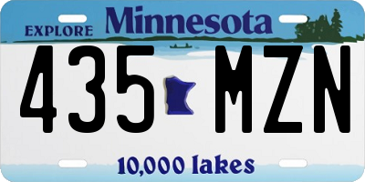 MN license plate 435MZN
