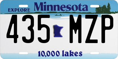 MN license plate 435MZP