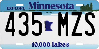 MN license plate 435MZS