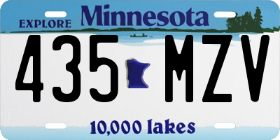 MN license plate 435MZV