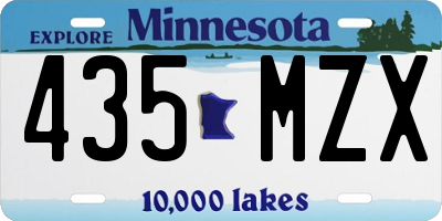 MN license plate 435MZX
