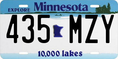 MN license plate 435MZY