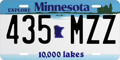 MN license plate 435MZZ