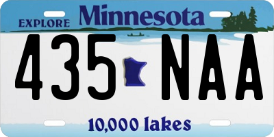 MN license plate 435NAA
