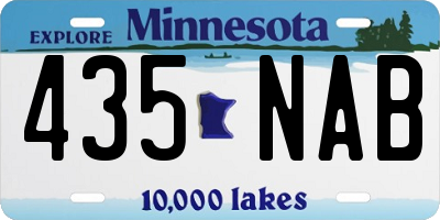 MN license plate 435NAB