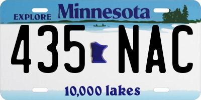 MN license plate 435NAC