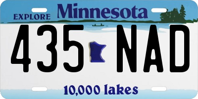 MN license plate 435NAD