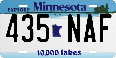 MN license plate 435NAF