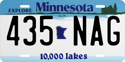 MN license plate 435NAG