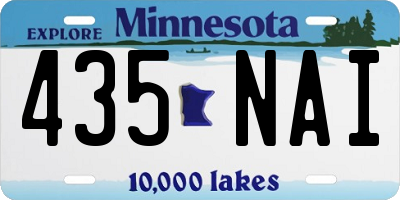 MN license plate 435NAI