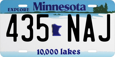 MN license plate 435NAJ