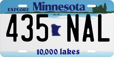 MN license plate 435NAL