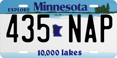 MN license plate 435NAP