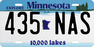 MN license plate 435NAS
