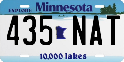 MN license plate 435NAT