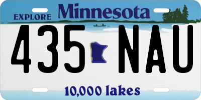 MN license plate 435NAU