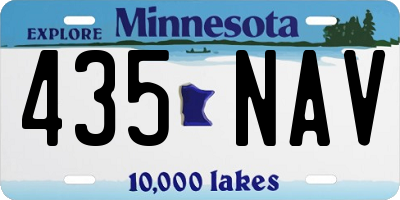 MN license plate 435NAV