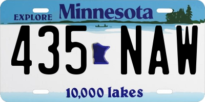 MN license plate 435NAW