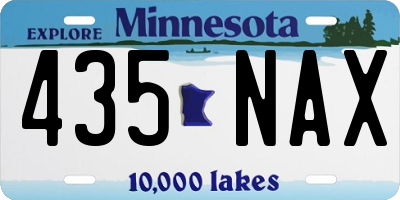 MN license plate 435NAX
