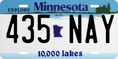 MN license plate 435NAY