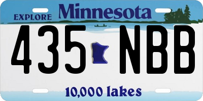 MN license plate 435NBB