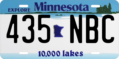 MN license plate 435NBC