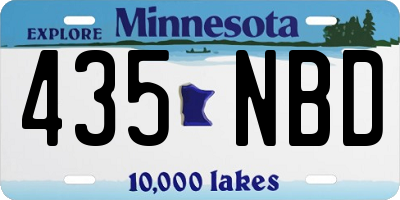 MN license plate 435NBD