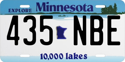 MN license plate 435NBE