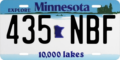 MN license plate 435NBF
