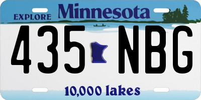 MN license plate 435NBG
