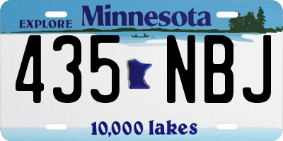 MN license plate 435NBJ
