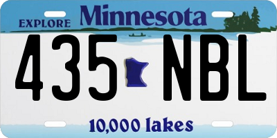 MN license plate 435NBL