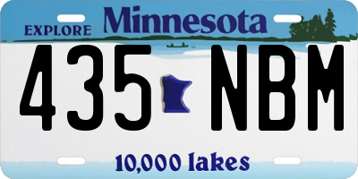 MN license plate 435NBM