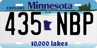 MN license plate 435NBP
