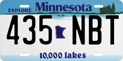 MN license plate 435NBT