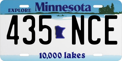 MN license plate 435NCE