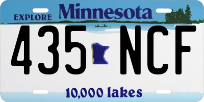 MN license plate 435NCF