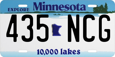 MN license plate 435NCG