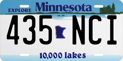 MN license plate 435NCI