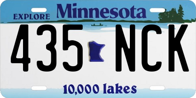 MN license plate 435NCK