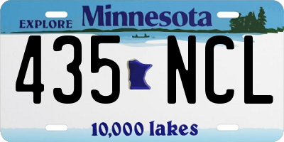 MN license plate 435NCL
