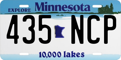 MN license plate 435NCP