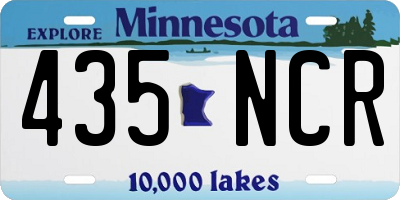 MN license plate 435NCR