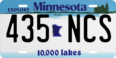 MN license plate 435NCS